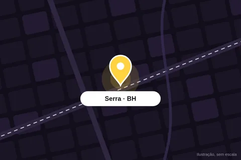 Mapa ilustrativo do bairro Serra, em Belo Horizonte